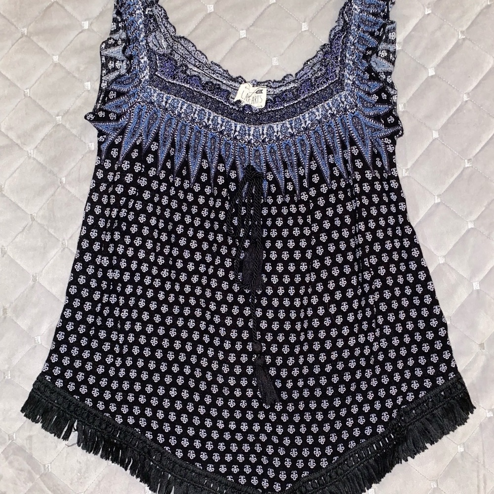 Pacsun off the shoulder fringe top